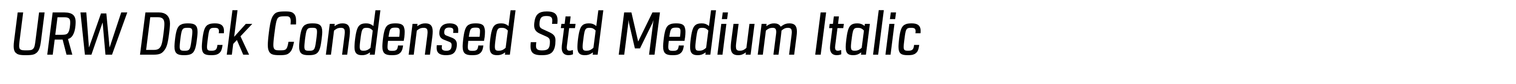 URW Dock Condensed Std Medium Italic